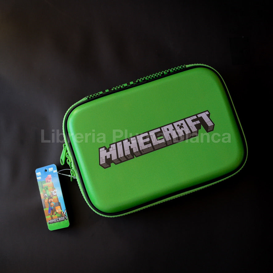 Estuche Escolar Rígido Minecraft con Organizador Interno