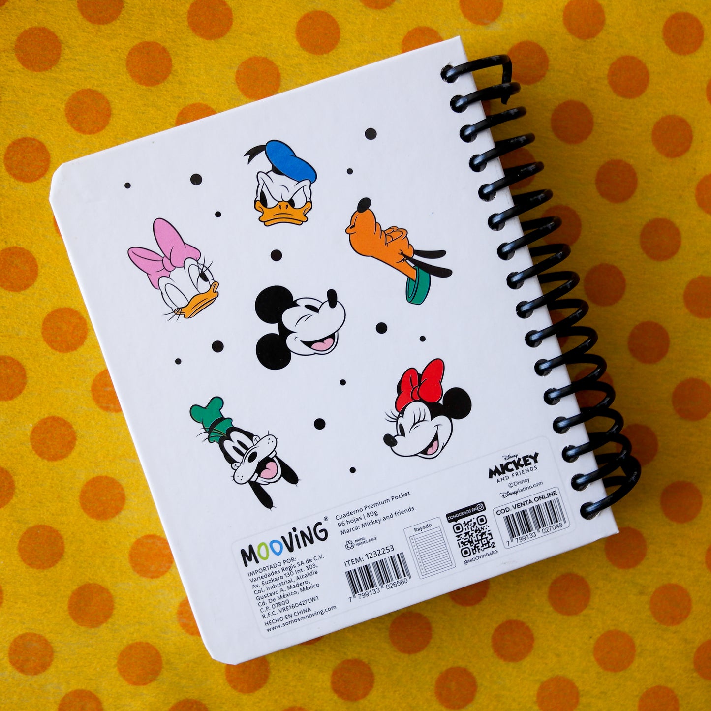 Libreta Espiral Mickey & Friends – Mooving (96H rayadas)