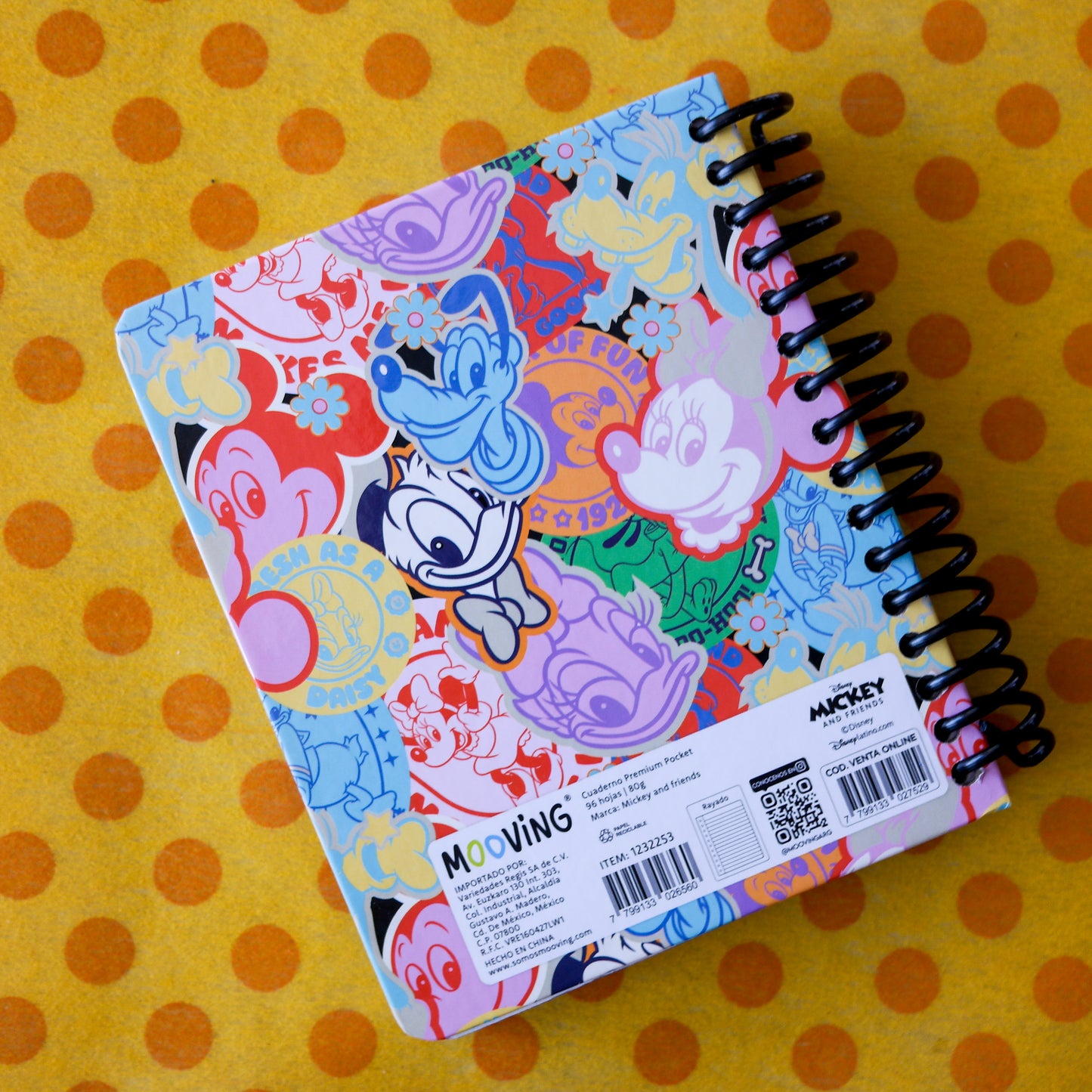 Libreta Espiral Mickey & Friends – Mooving (96H rayadas)