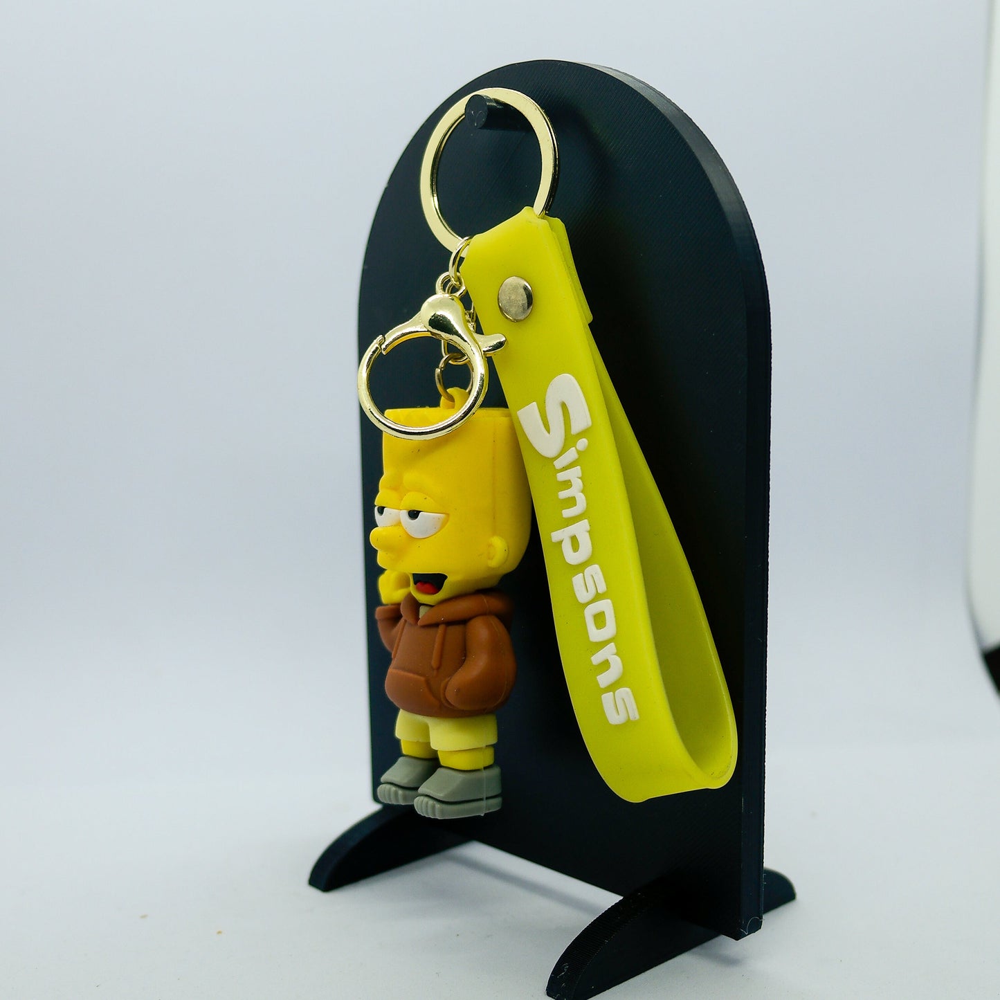 Llavero Bart Simpson – Diseño en Goma con Cinta Decorativa