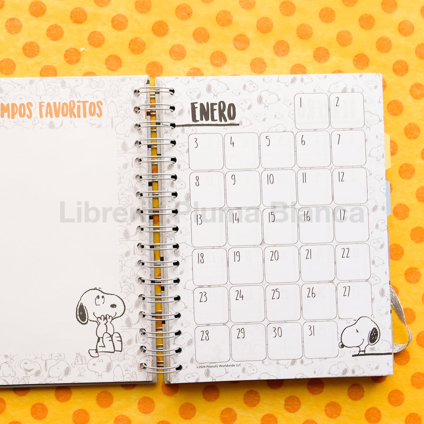 Planner Snoopy con Espiral – Planeador diario práctico y cute