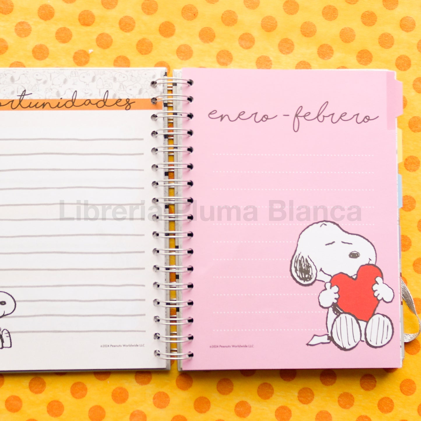 Planner Snoopy con Espiral – Planeador diario práctico y cute