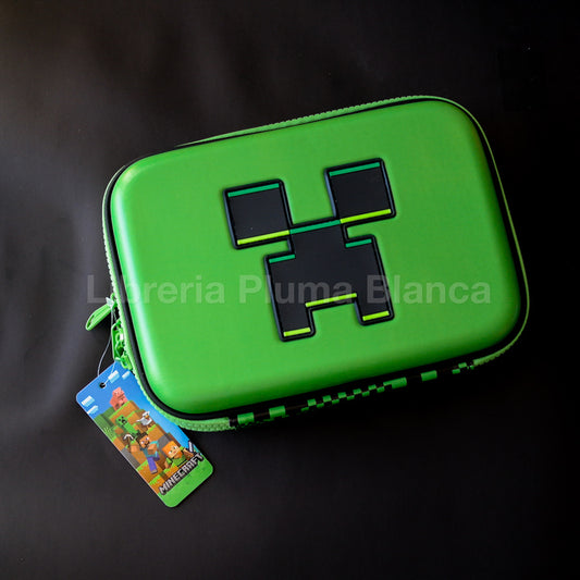 Estuche Escolar Rígido Minecraft con Organizador Interno