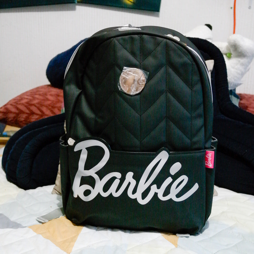 Mochila Barbie Original Negra con Acolchado Premium | Escolar y Uso Diario