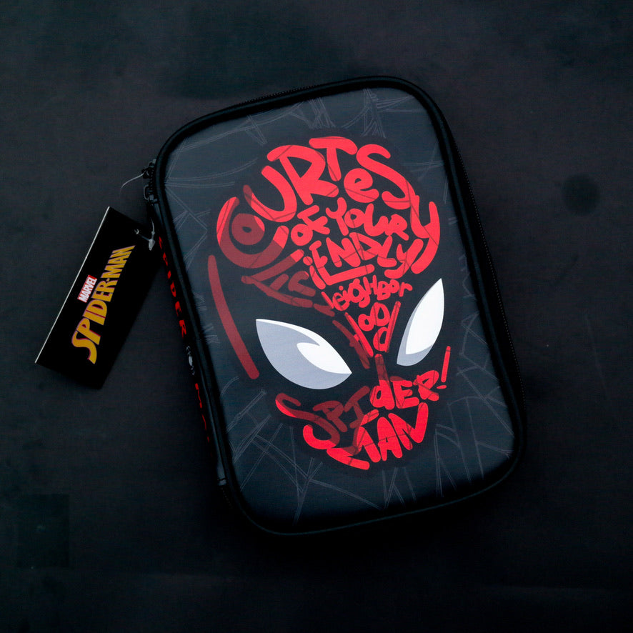 Estuche Organizador Spider-Man Negro y Rojo | Escolar y Oficina