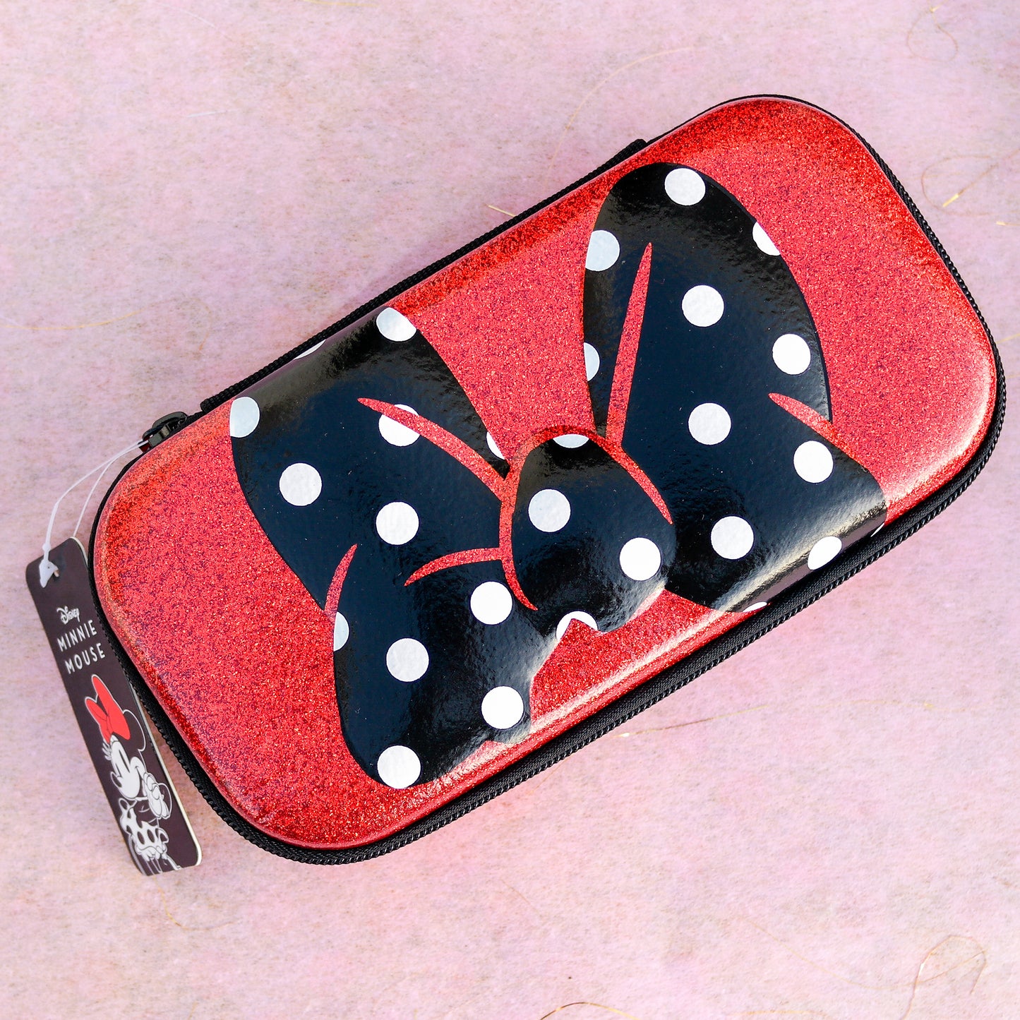 Estuche Minnie Mouse Lazo 3D Rojo Brillante
