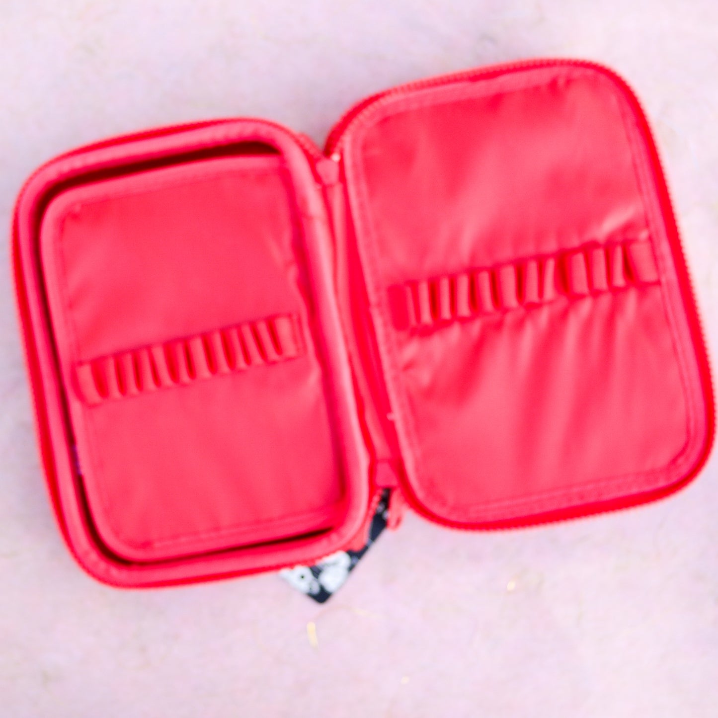 Estuche Minnie Mouse Rosa de Dos Compartimentos