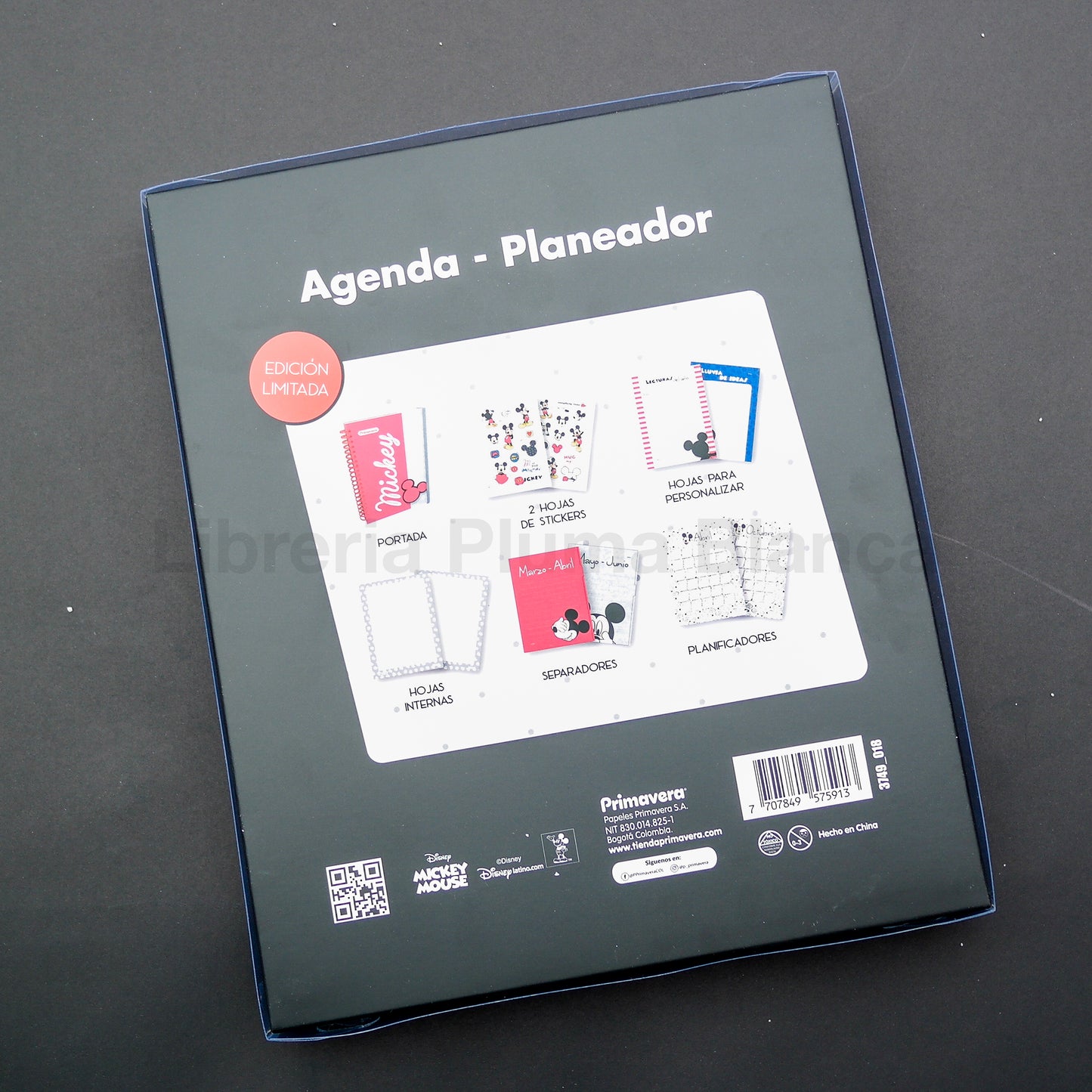 Agenda Planner Mickey Mouse Disney con Caja