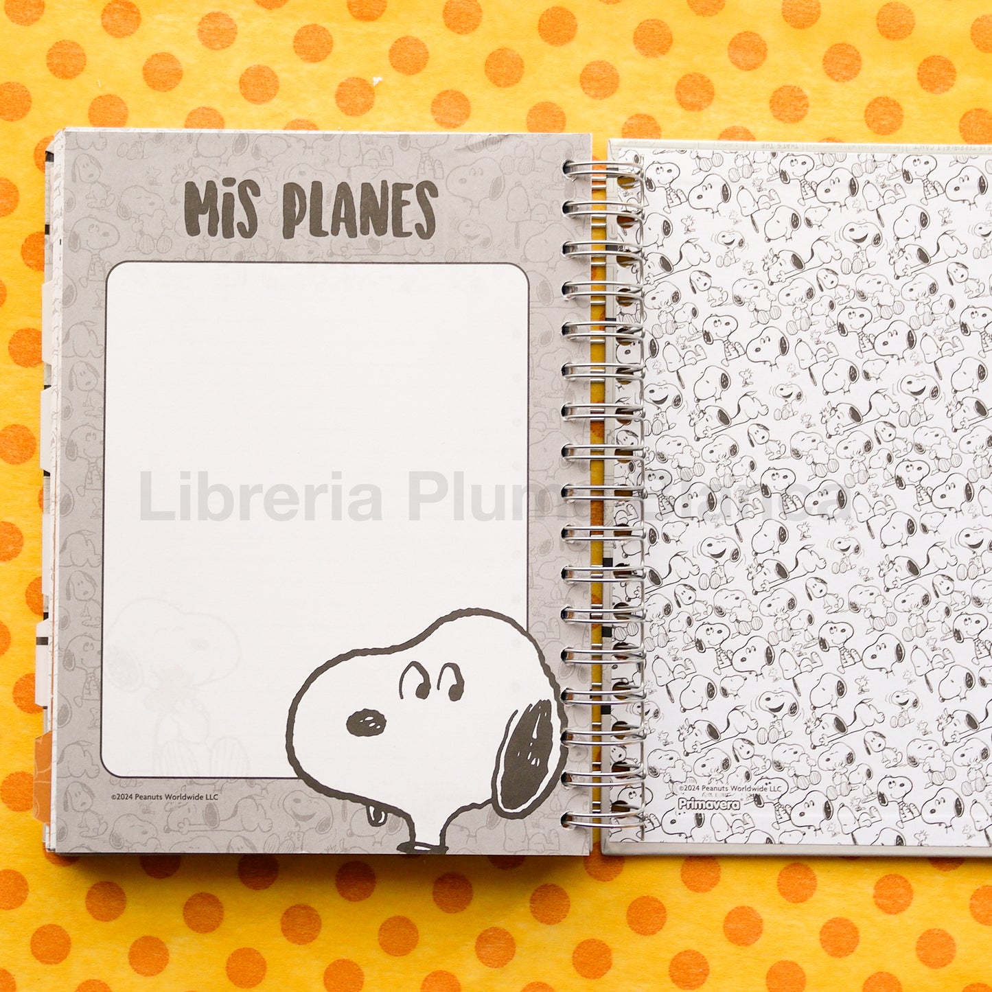 Planner Snoopy con Espiral – Planeador diario práctico y cute