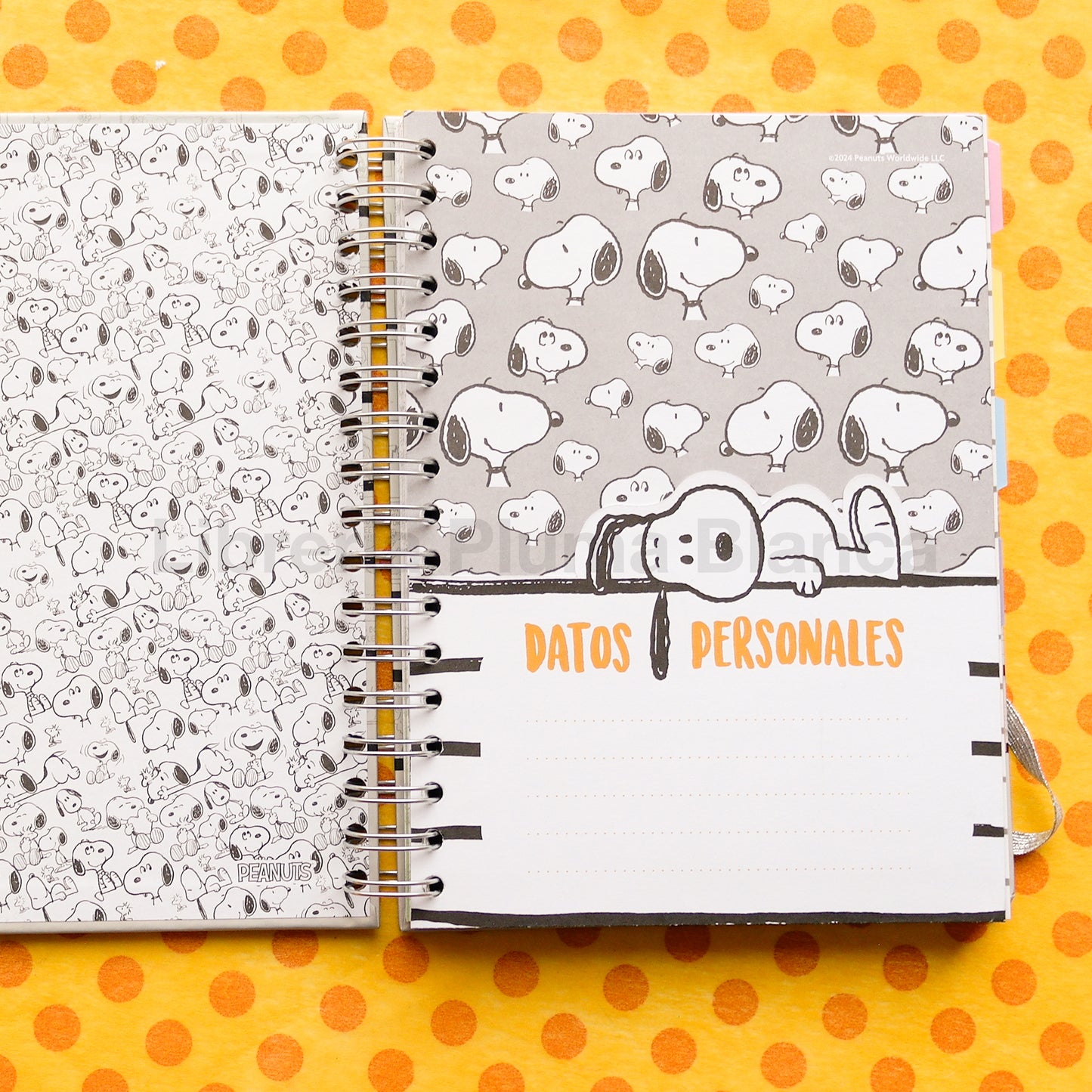 Planner Snoopy con Espiral – Planeador diario práctico y cute