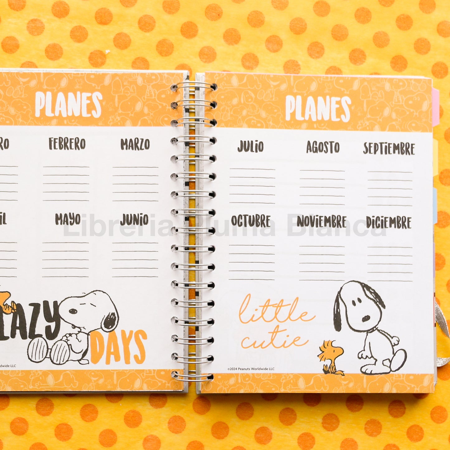 Planner Snoopy con Espiral – Planeador diario práctico y cute
