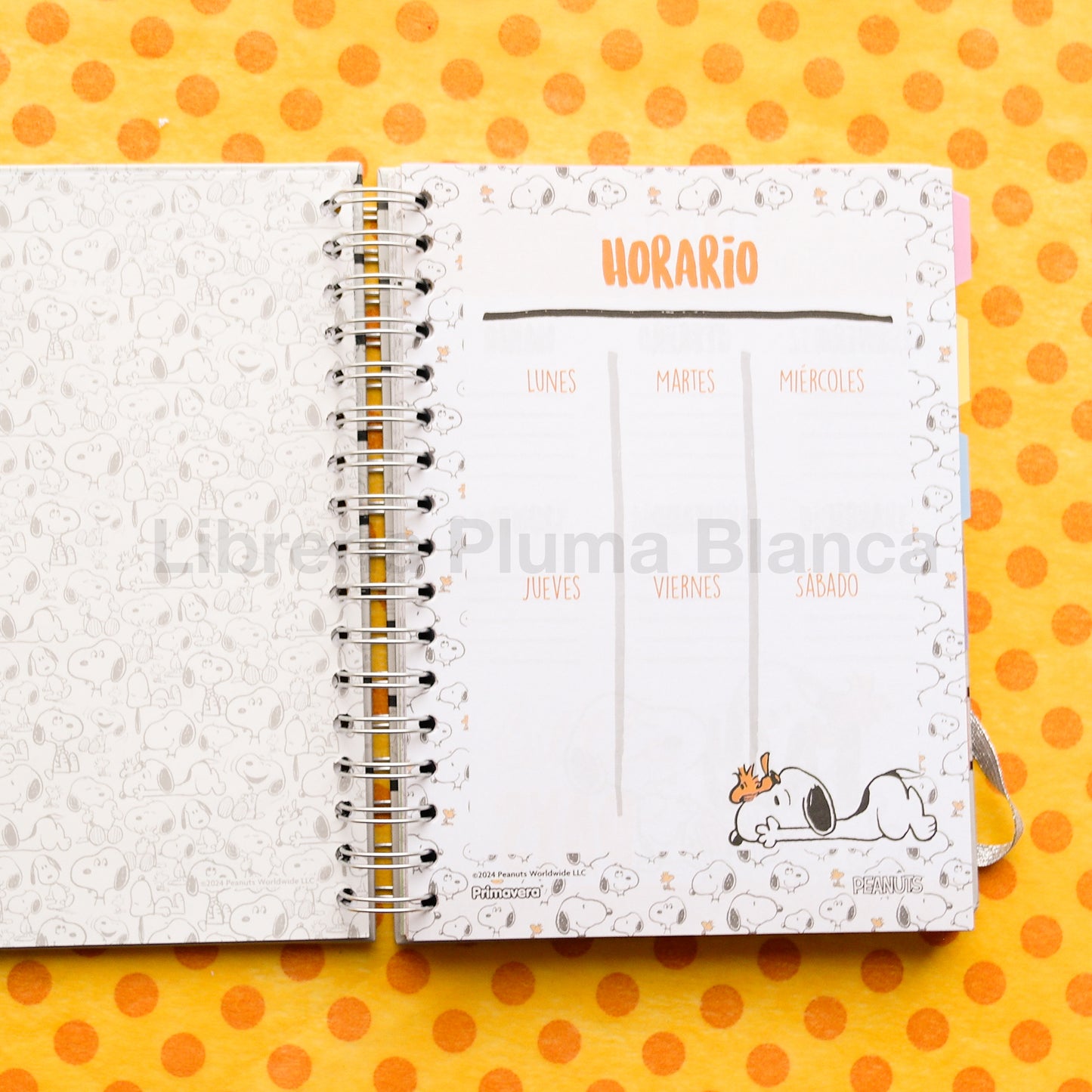 Planner Snoopy con Espiral – Planeador diario práctico y cute