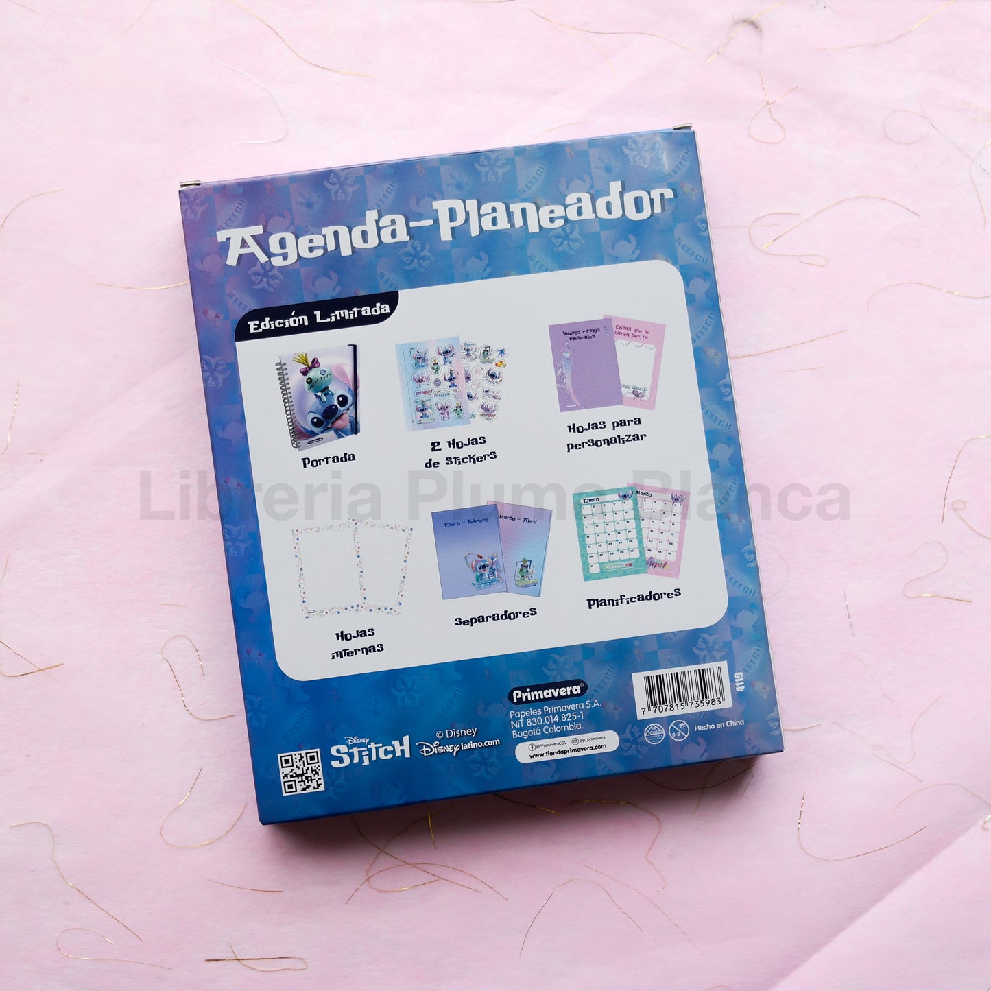 Planner Stitch con Espiral y Caja – Agenda Disney