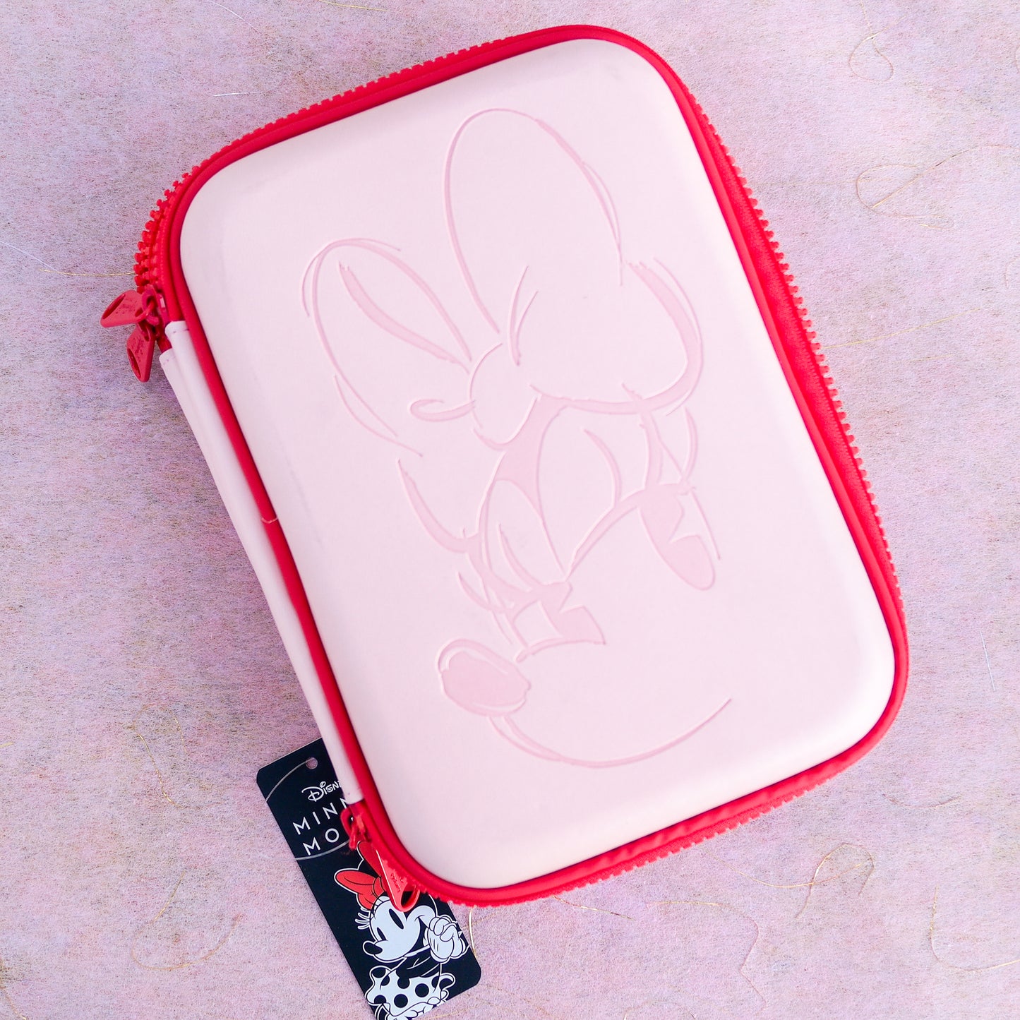 Estuche Minnie Mouse Rosa de Dos Compartimentos