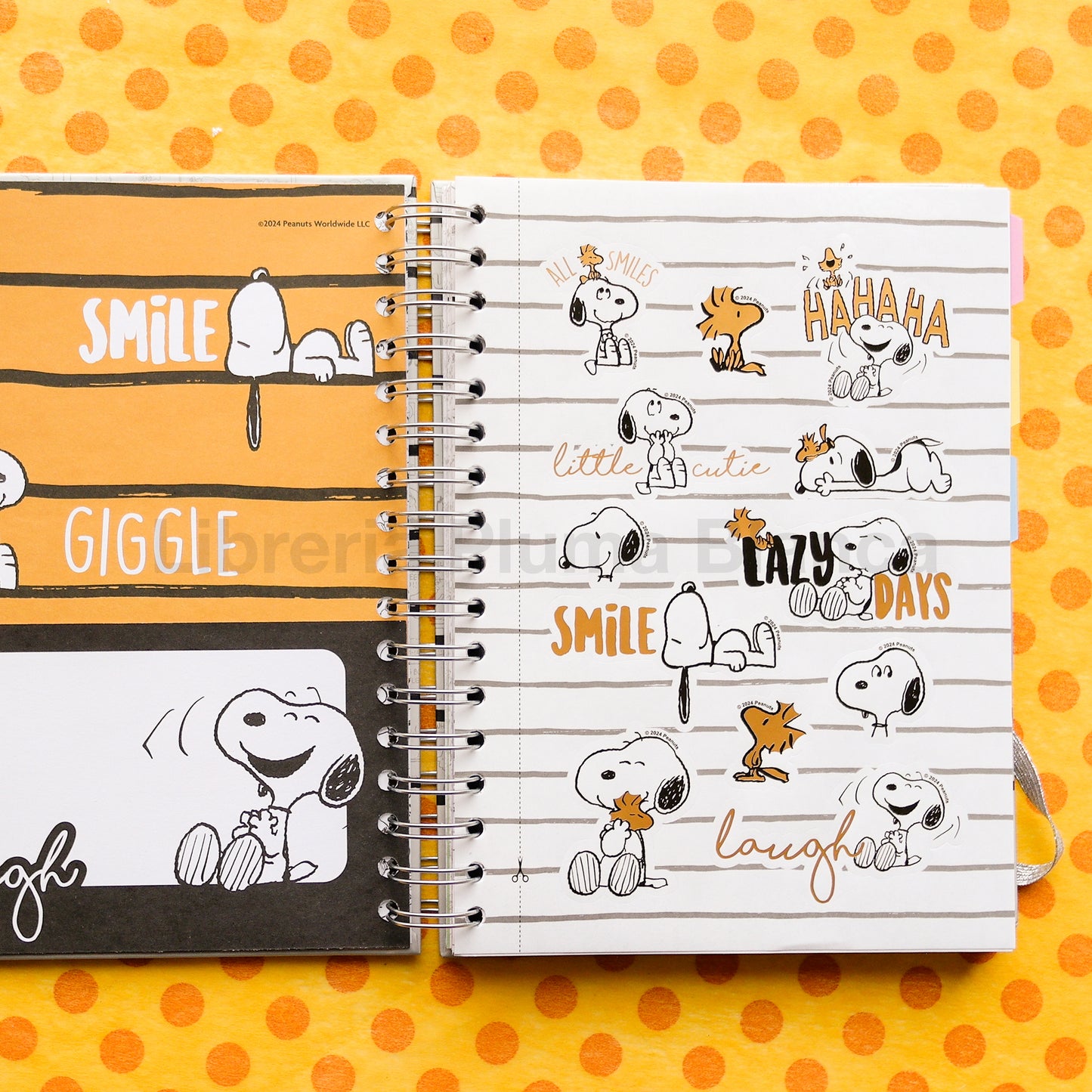 Planner Snoopy con Espiral – Planeador diario práctico y cute