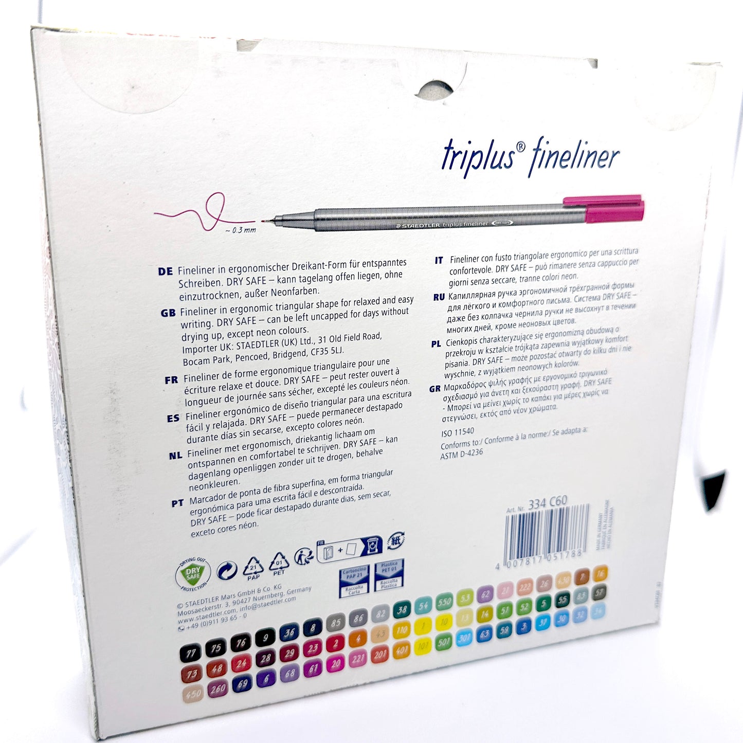 Mega set Staedtler 0.3 mm de 60 colores
