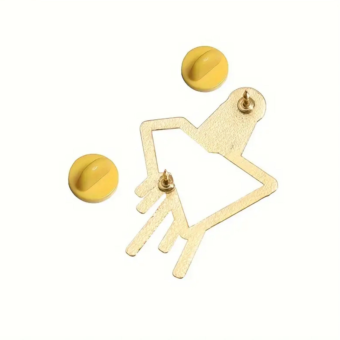 Pin metálico estilo béisbol dorado – compatible con gorras New Era y snapback