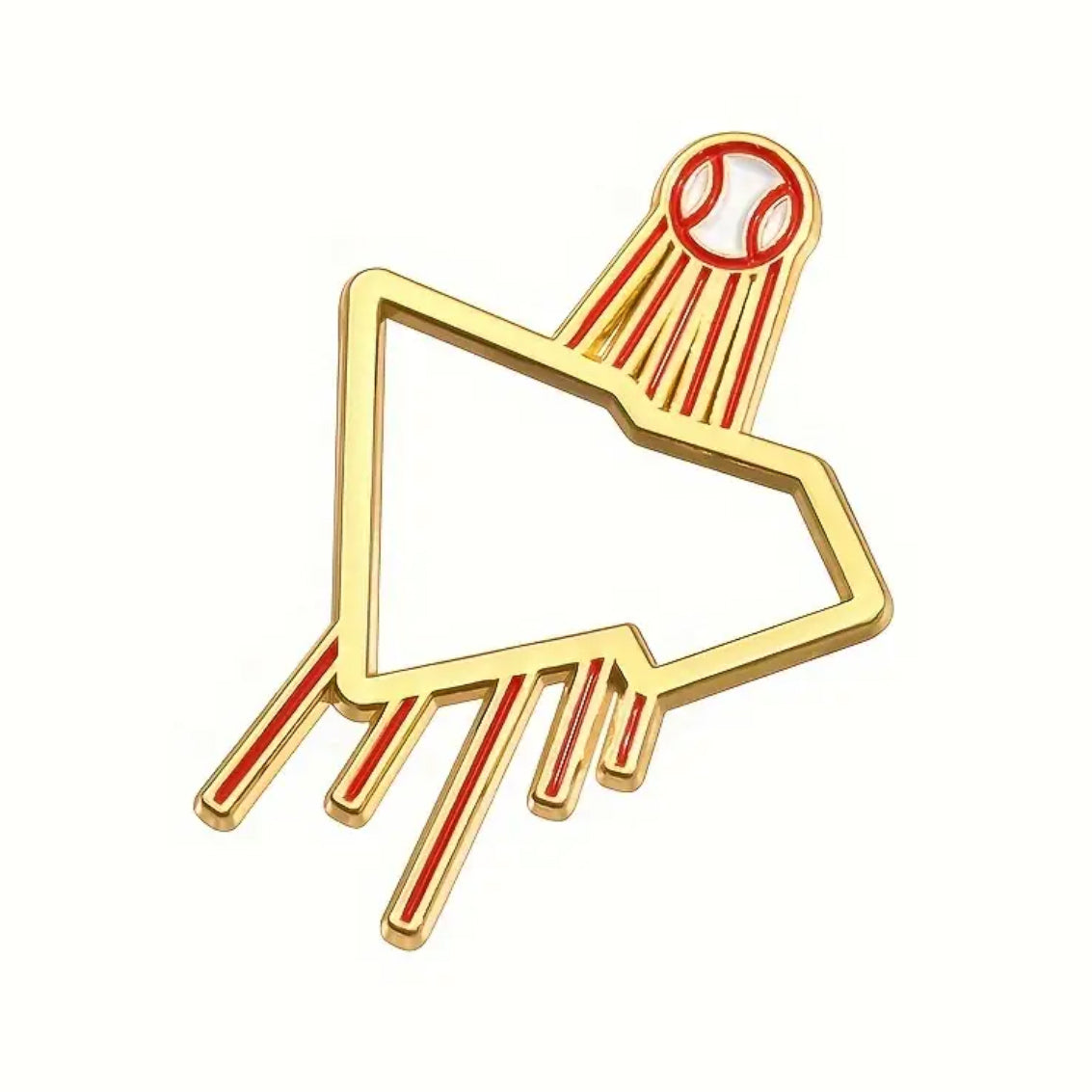 Pin metálico estilo béisbol dorado – compatible con gorras New Era y snapback