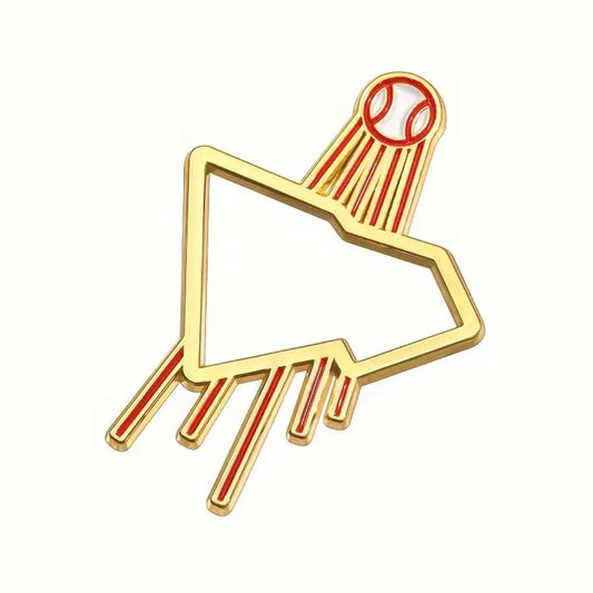 Pin metálico estilo béisbol dorado – compatible con gorras New Era y snapback