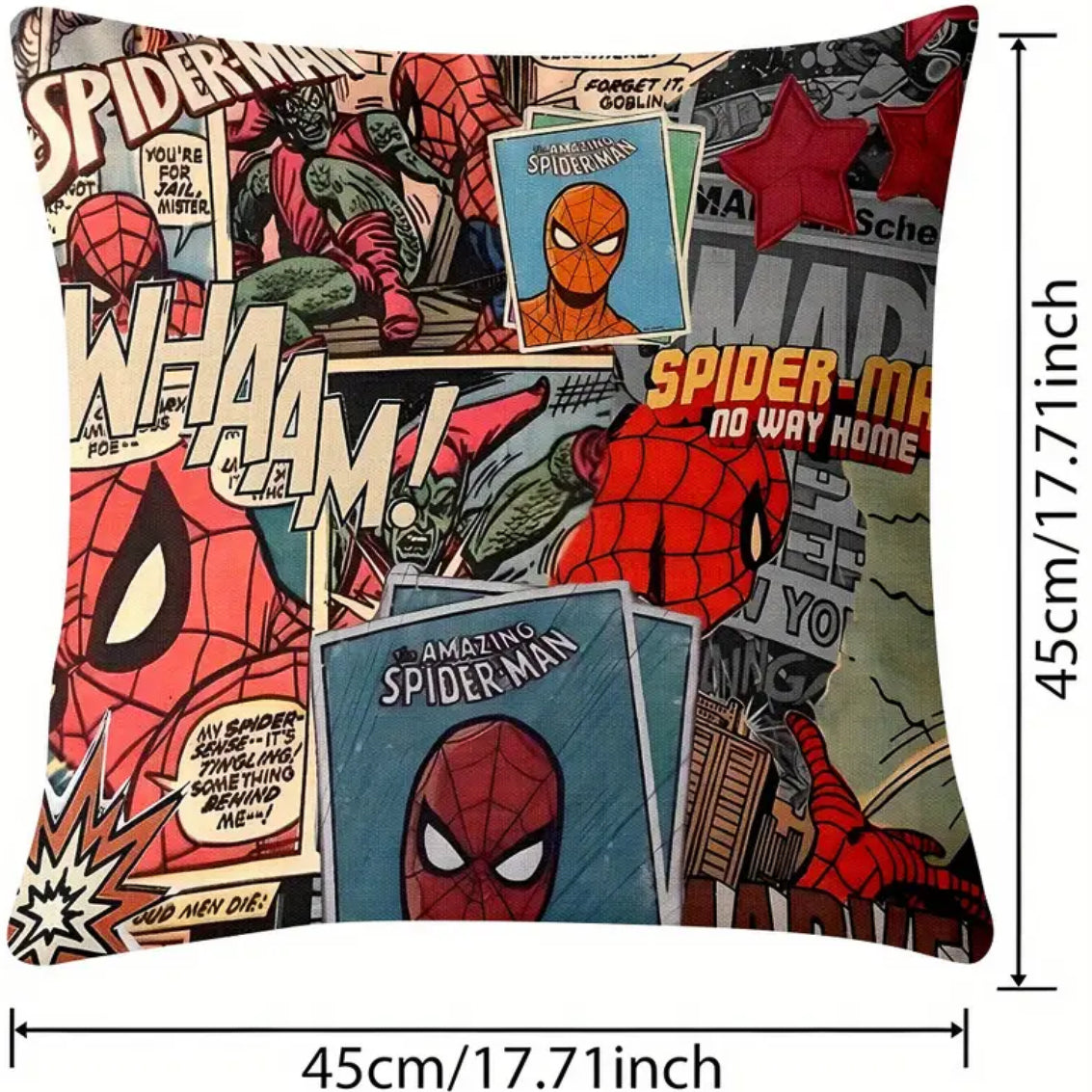 Funda de cojín Spider-Man estilo cómic