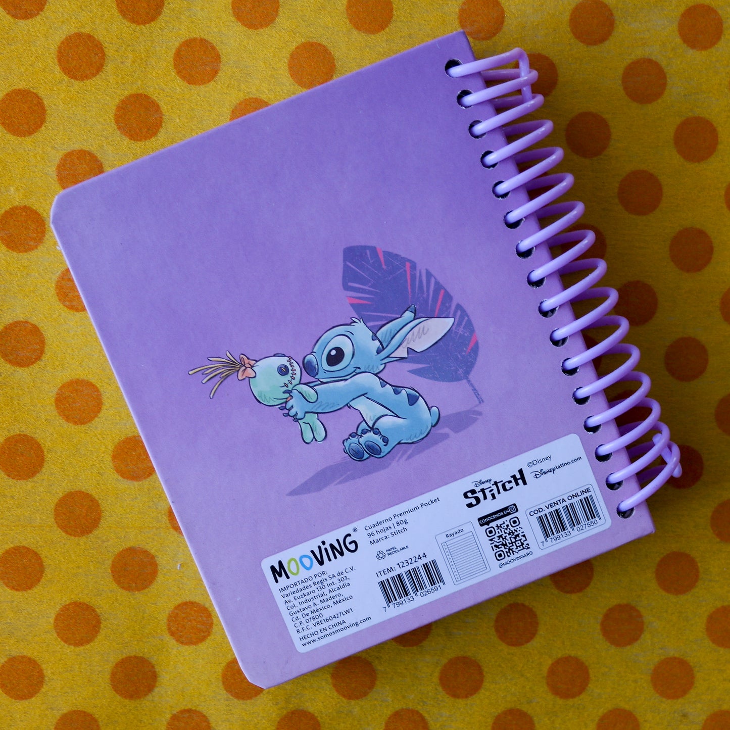 Libretas Stitch Mooving – Espiral Pequeñas (96H)