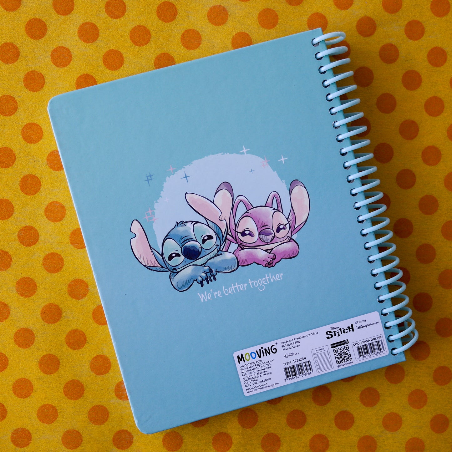 Cuaderno Espiral Stitch – Mooving (96H)