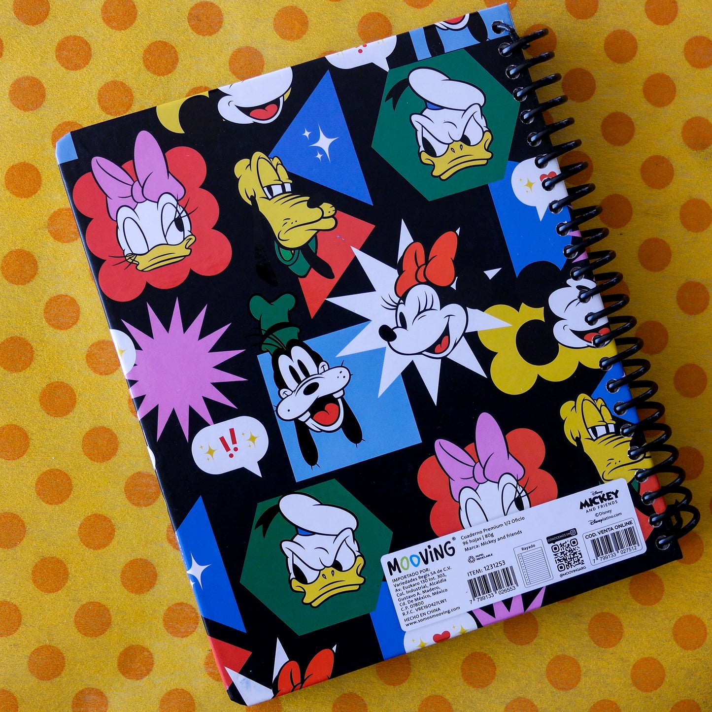 Cuaderno Espiral Mickey & Friends – Mooving (96H rayadas)