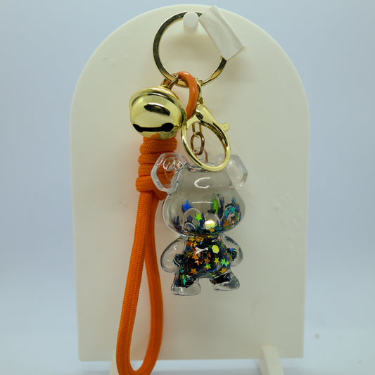Llavero Acrílico Líquido con Figuras Móviles