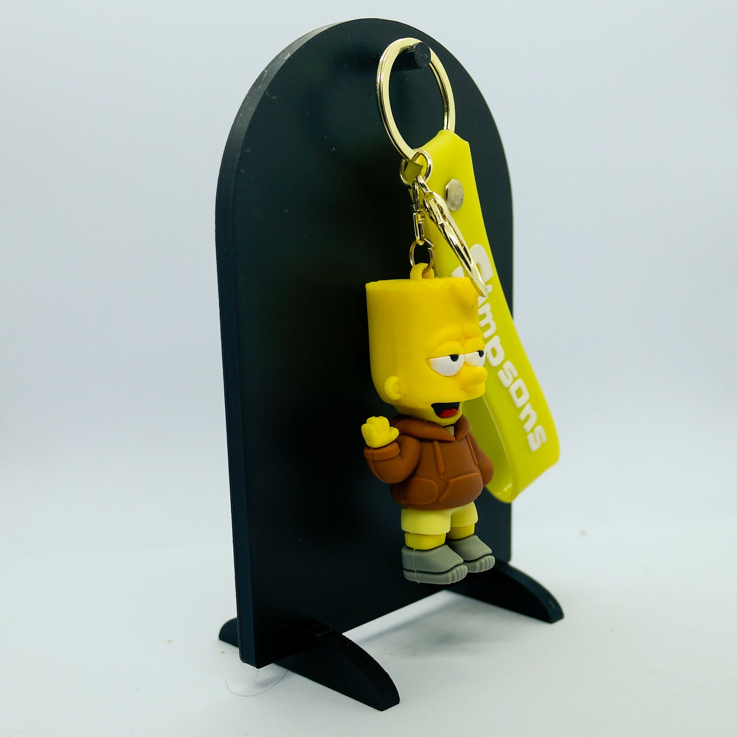Llavero Bart Simpson – Diseño en Goma con Cinta Decorativa