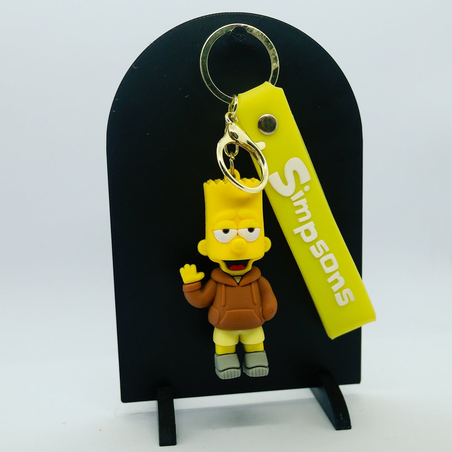 Llavero Bart Simpson – Diseño en Goma con Cinta Decorativa