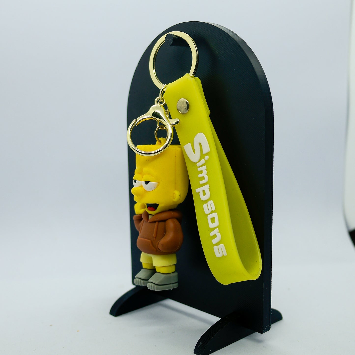 Llavero Bart Simpson – Diseño en Goma con Cinta Decorativa