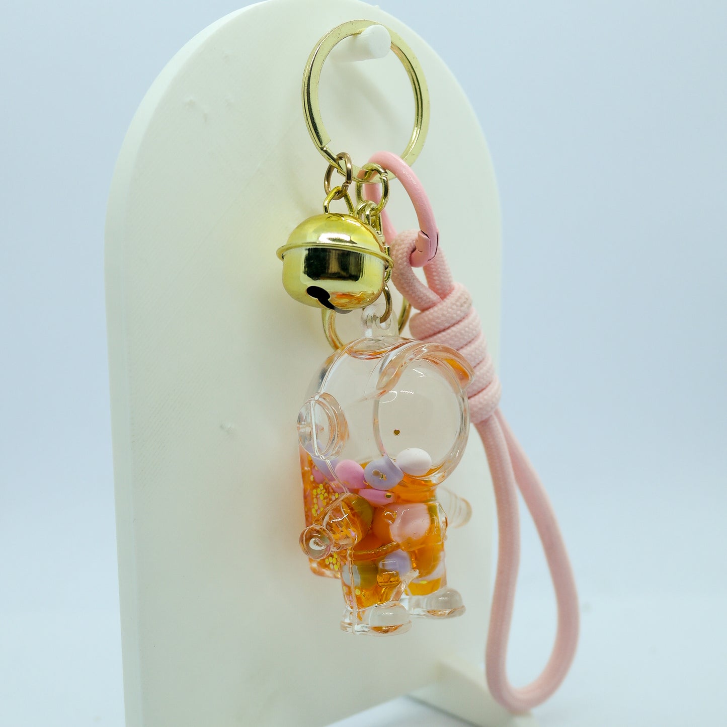 Llavero Acrílico Líquido con Figuras Móviles