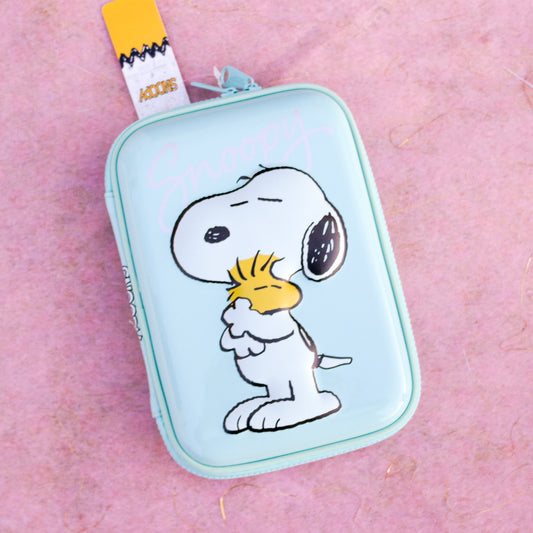 Estuche Rígido de Snoopy y Woodstock – Edición Celeste | Pencil Case Peanuts