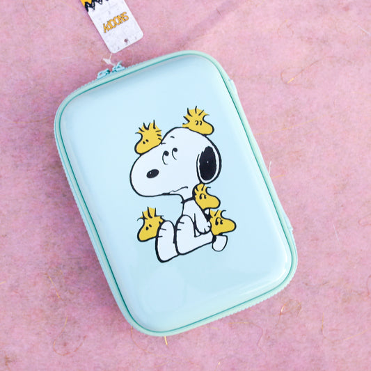 Estuche Rígido de Snoopy y Woodstock – Edición Celeste | Pencil Case Peanuts