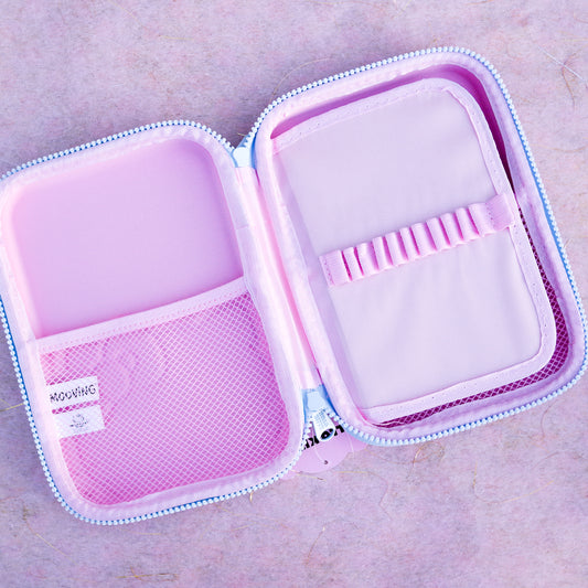 Estuche Hello Kitty Rosa &amp; Celeste – Ribbons Make for Style and Joy | Pencil Case Sanrio