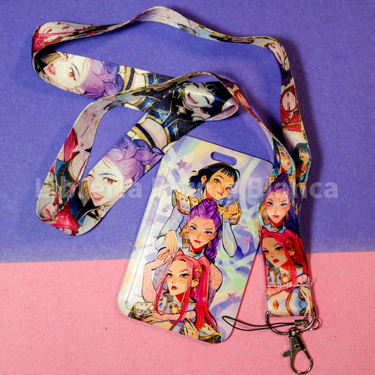 Porta Carnet K-Pop con Lanyard Incluido – Diseño Anime Idol | Holder para Credencial